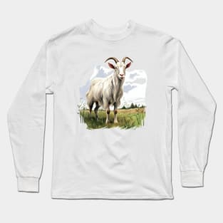 White Goat Long Sleeve T-Shirt